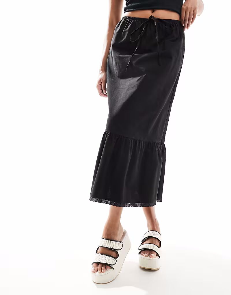 Подростковые мюли ASOS DESIGN на плоской платформе с плетеными деталями, натурального цвета — фото 2