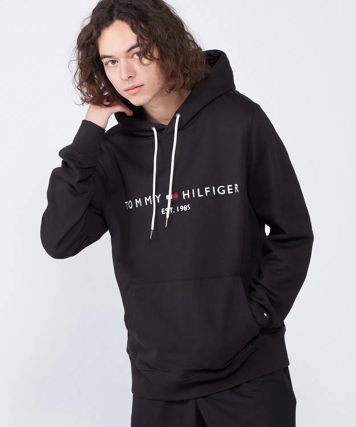 Свитшот с вышивкой Tommy Hilfiger, серый — фото 3