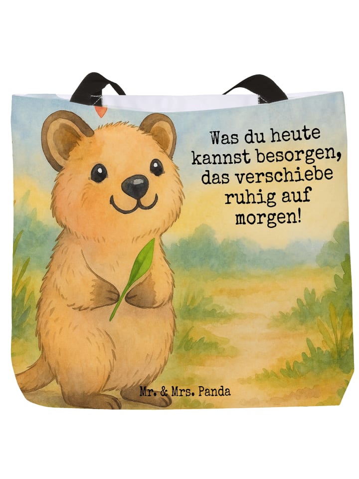 

Mr. & Mrs. Panda Сумка Quokka Happy Design с надписью белого цвета