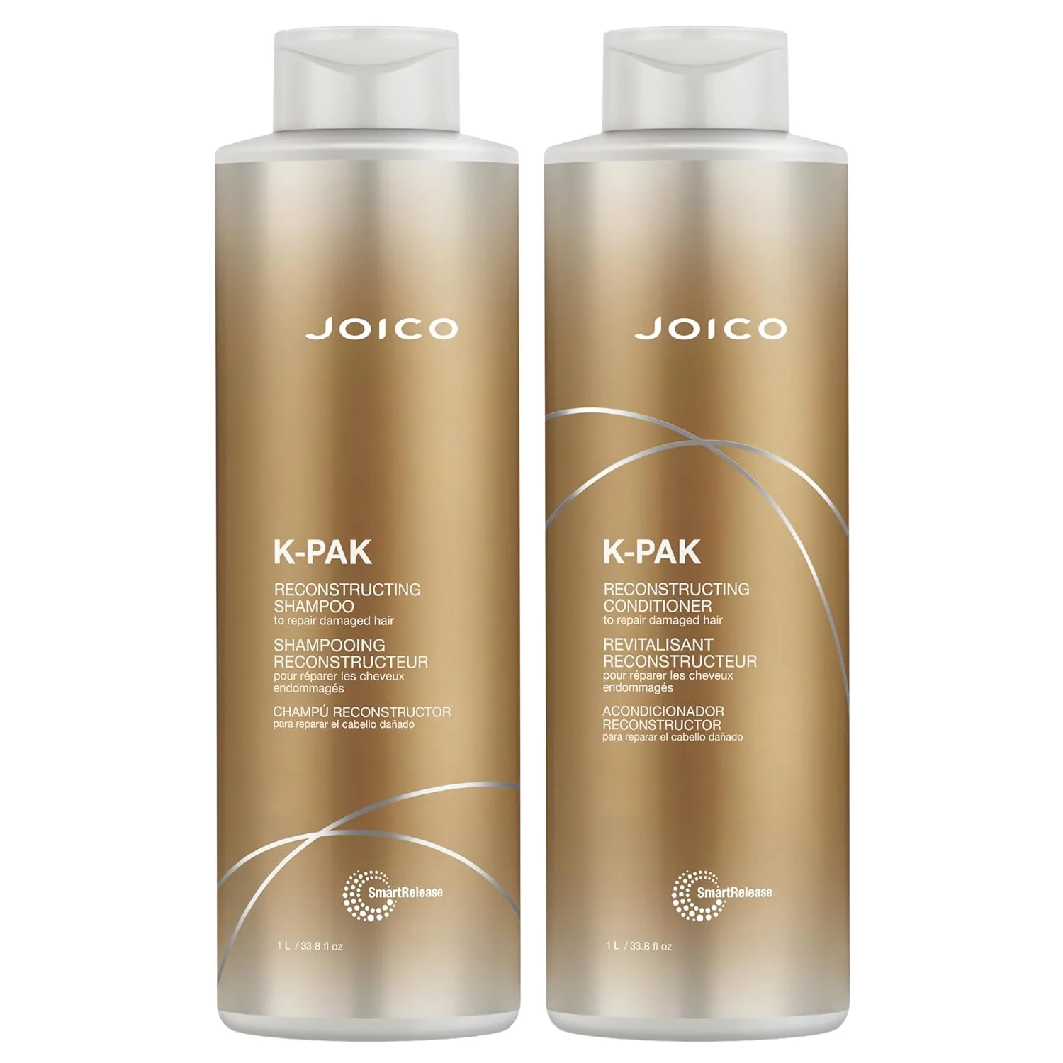 Joico K-PAK Daily Reconstructing шампунь и кондиционер для поврежденных волос, восстанавливает блеск, разглаживает и распутывает, устраняет статику, с кератином и экстрактом гуаявы