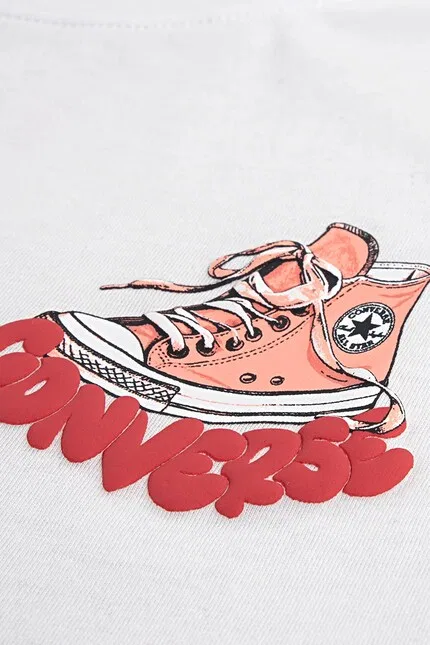 Футболка детская с коротким рукавом Converse, белый — фото 4