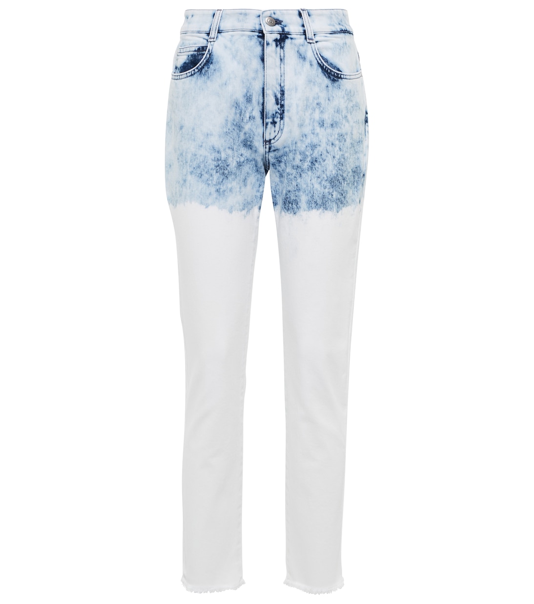 

Джинсы бойфренды с высокой талией Stella McCartney, Light Wash Blue