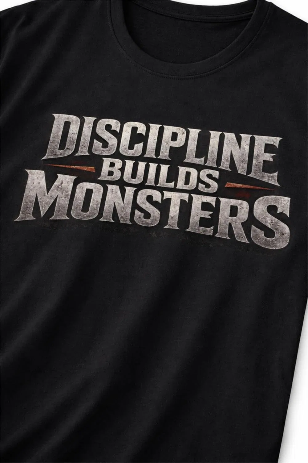 Футболка для тренировок Discipline Builds Monsters - темная мотивация для зала GENERIC, Cvc Charcoal — фото 4