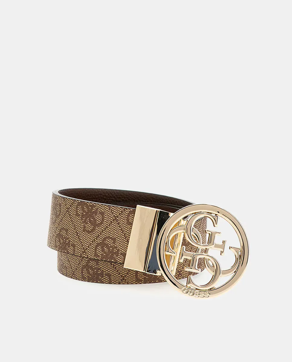 

Ремень Guess с принтом, цвет Camel