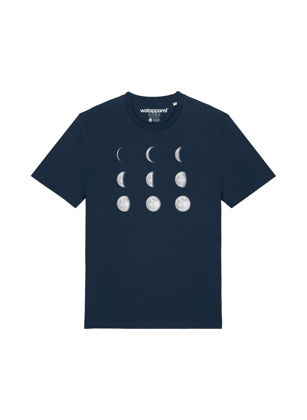 

Футболка с принтом MOONPHASES watapparel, темно-синий