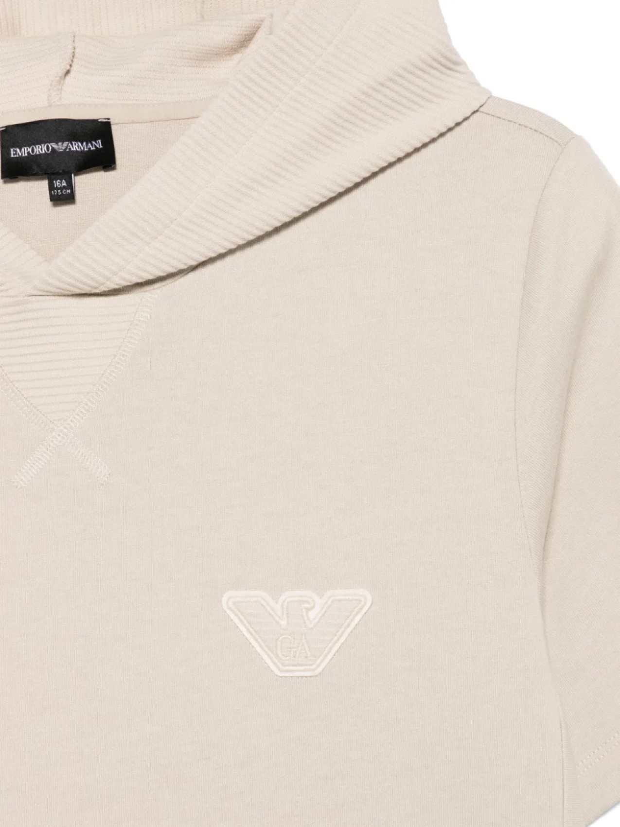 Emporio Armani Kids худи с нашивкой-логотипом, нейтральный — фото 3