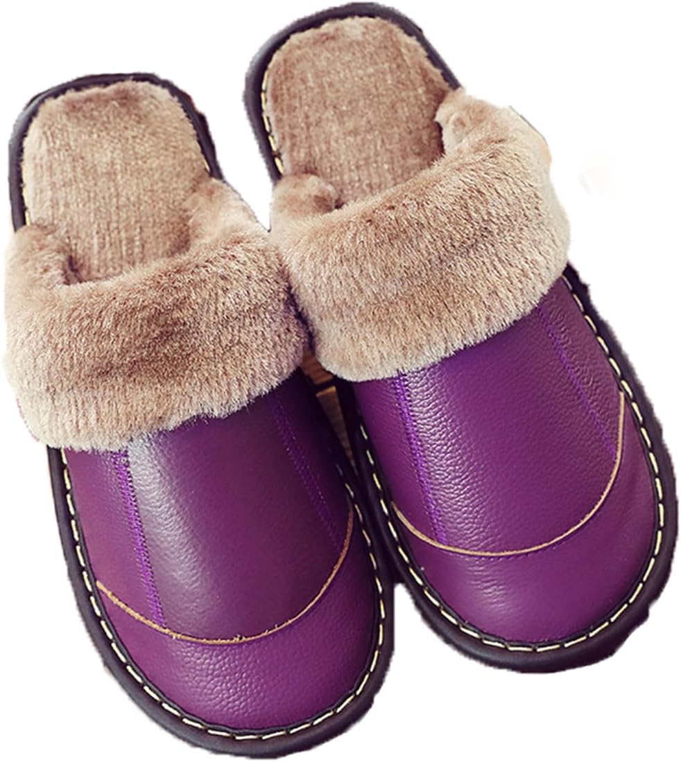 

Домашние тапочки Cliont для женщин и мужчин с мемори-пеной, удобные, теплые и нескользящие, фиолетовый