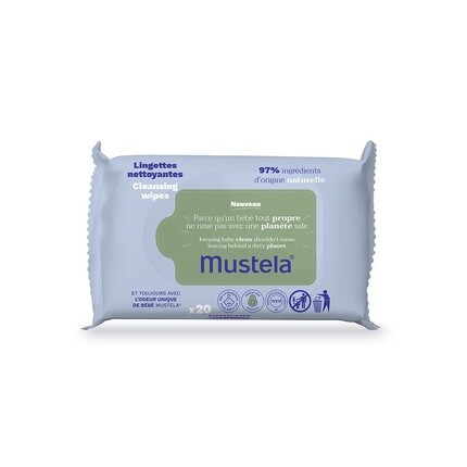 

Универсальные очищающие салфетки, 20 шт., Mustela