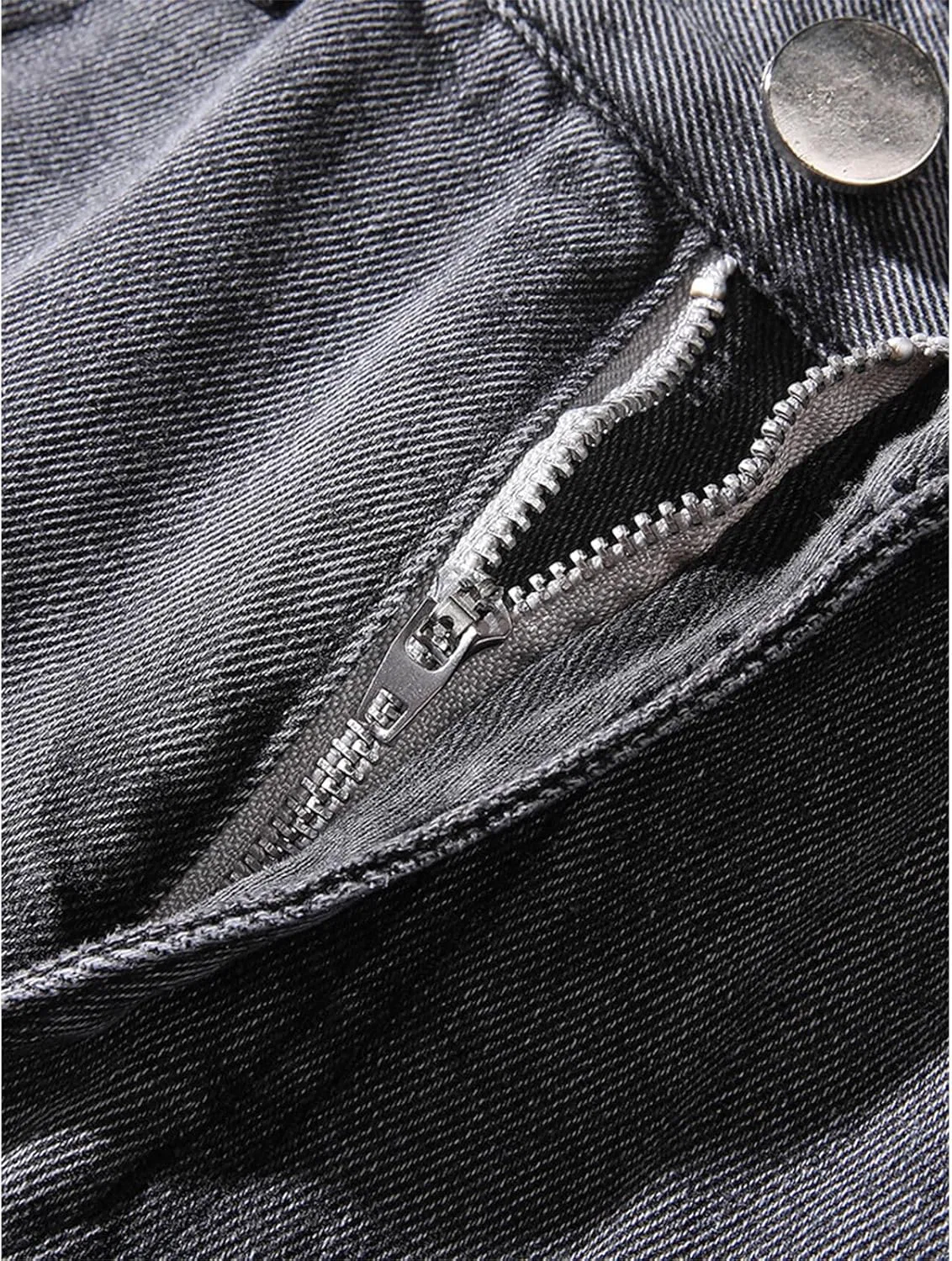 Джинсы прямые slim fit серый — фото 2