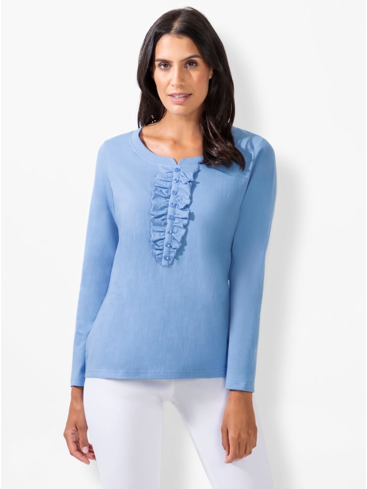 

Рубашка с круглым вырезом небесно-голубого цвета WITT WEIDEN