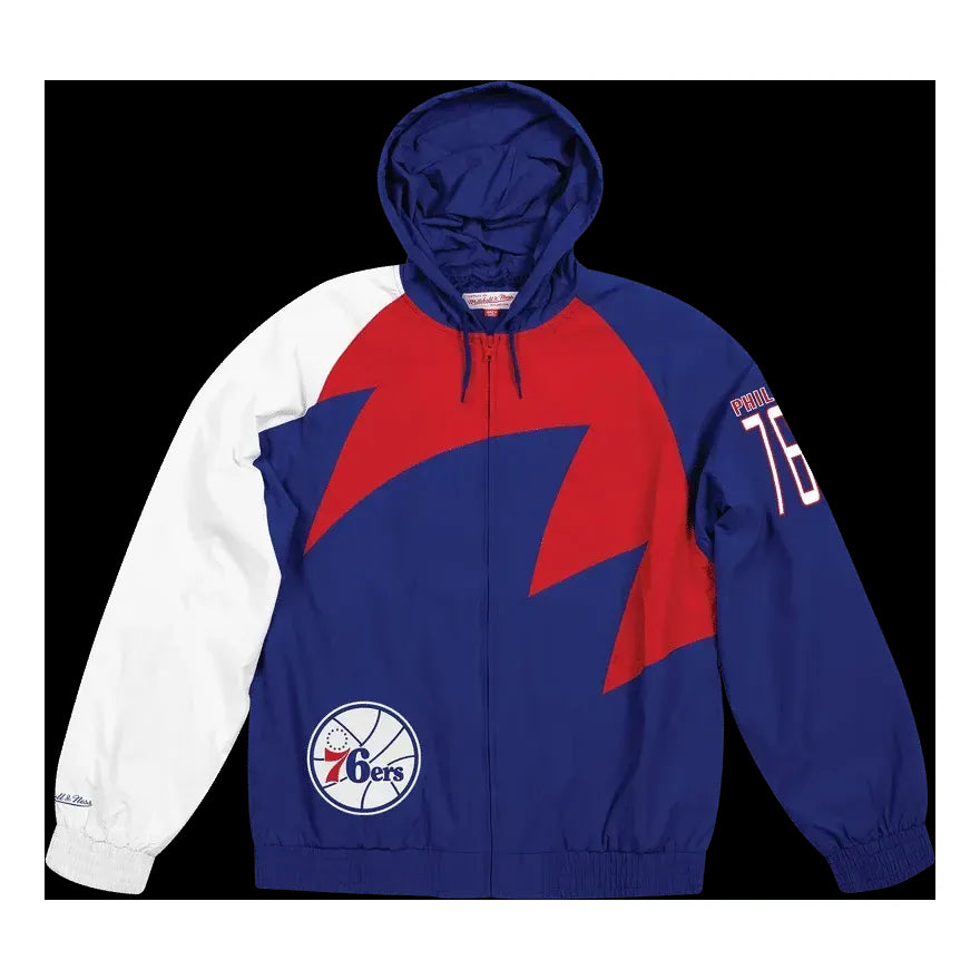 

Куртка Mitchell & Ness Shark Tooth Hooded Jacket 'Philadelphia 76ers', синий