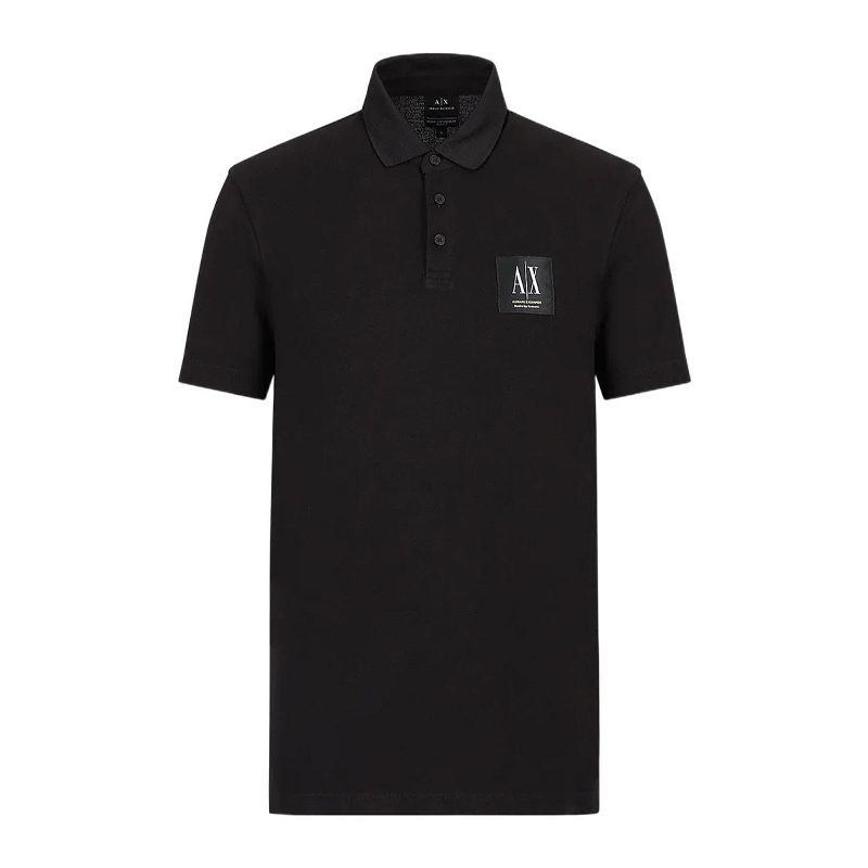 

ARMANI EXCHANGE Футболка-поло AE SS23 мужская black, Черный, ARMANI EXCHANGE Футболка-поло AE SS23 мужская black