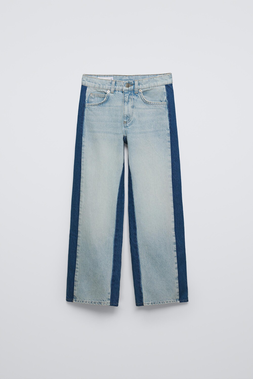 

Широкие джинсы с боковыми полосками ZARA, синий