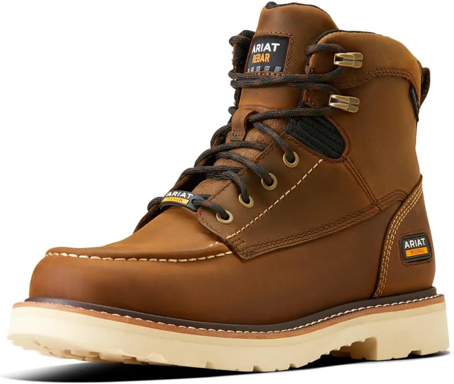 Мужские водонепроницаемые рабочие ботинки Ariat Rebar Lift 6", коричневый — фото 2