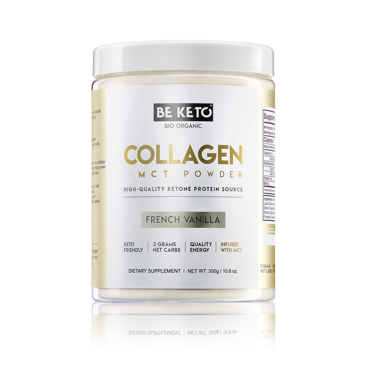 

Биологически активная добавка BeKeto Keto Collagen с маслом MCT, французская ваниль, 300 г