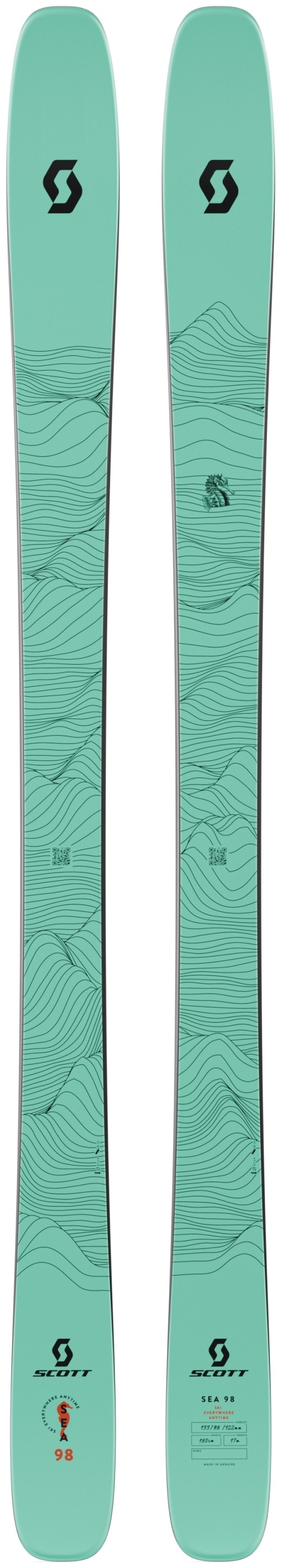 

Новые лыжи Scott SEA 98 2026 года, длина 180 см
