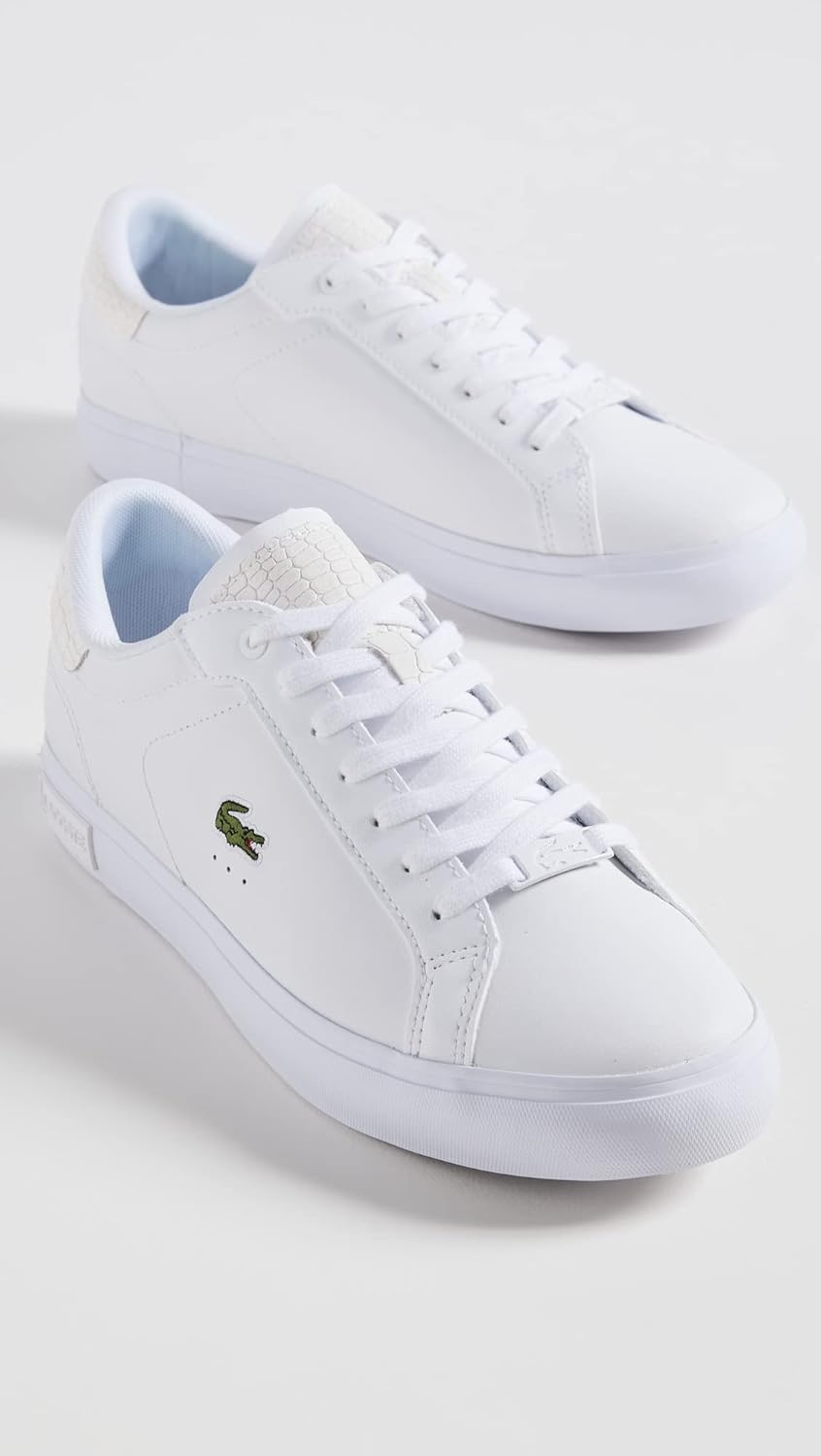 Lacoste мужские кожаные кроссовки Powercourt, Blanc/Blanc — фото 4