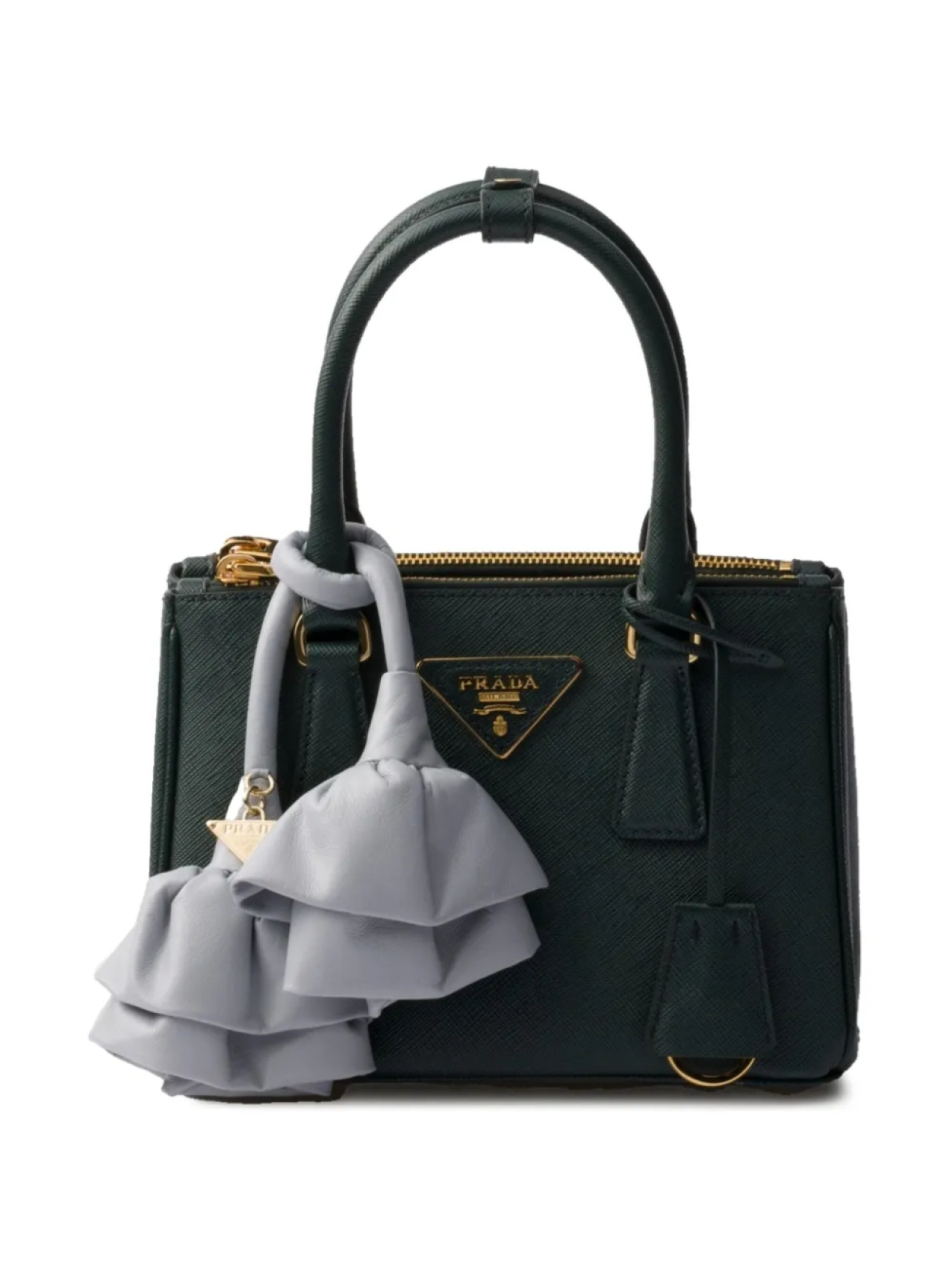 

Prada мини-сумка Galleria из сафьяновой кожи, зеленый