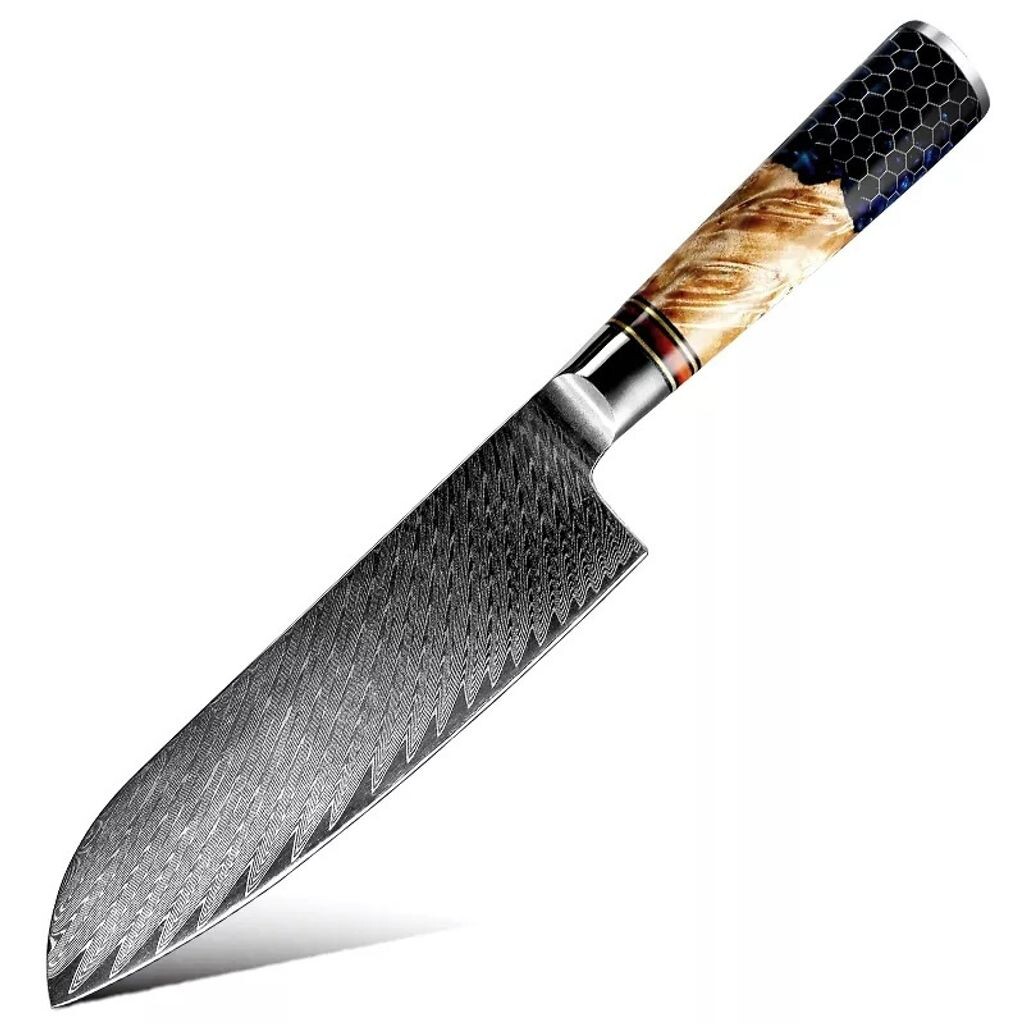 

Кухонный нож Honeycomb Damascus - Santoku KP21773 OEM