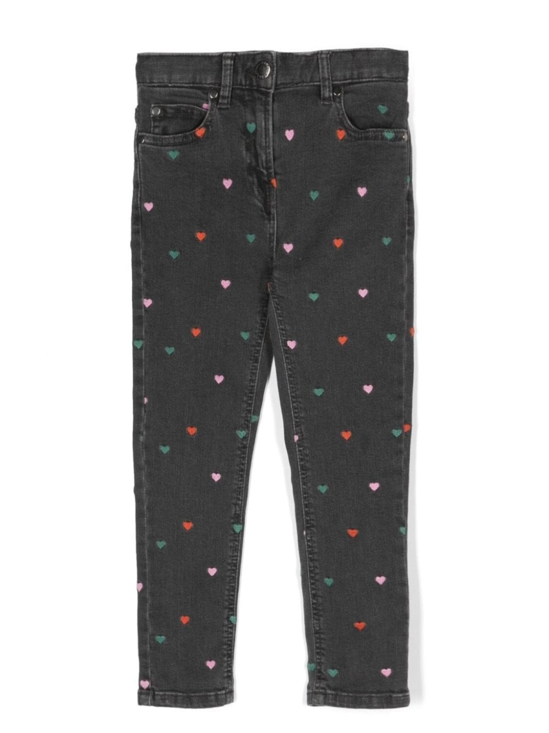 

Stella McCartney Kids прямые джинсы с вышивкой, серый