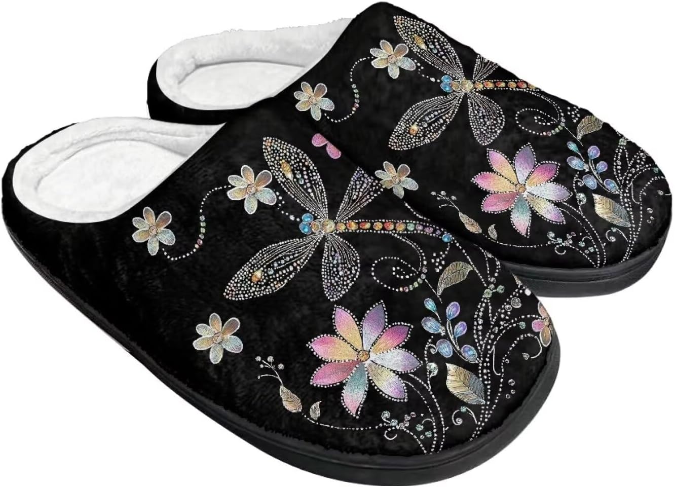 

Зимние теплые домашние тапочки для женщин и мужчин, мягкие домашние тапочки, пушистые удобные тапочки, тапочки на мягкой подошве, противоскользящие Baxinh, черный