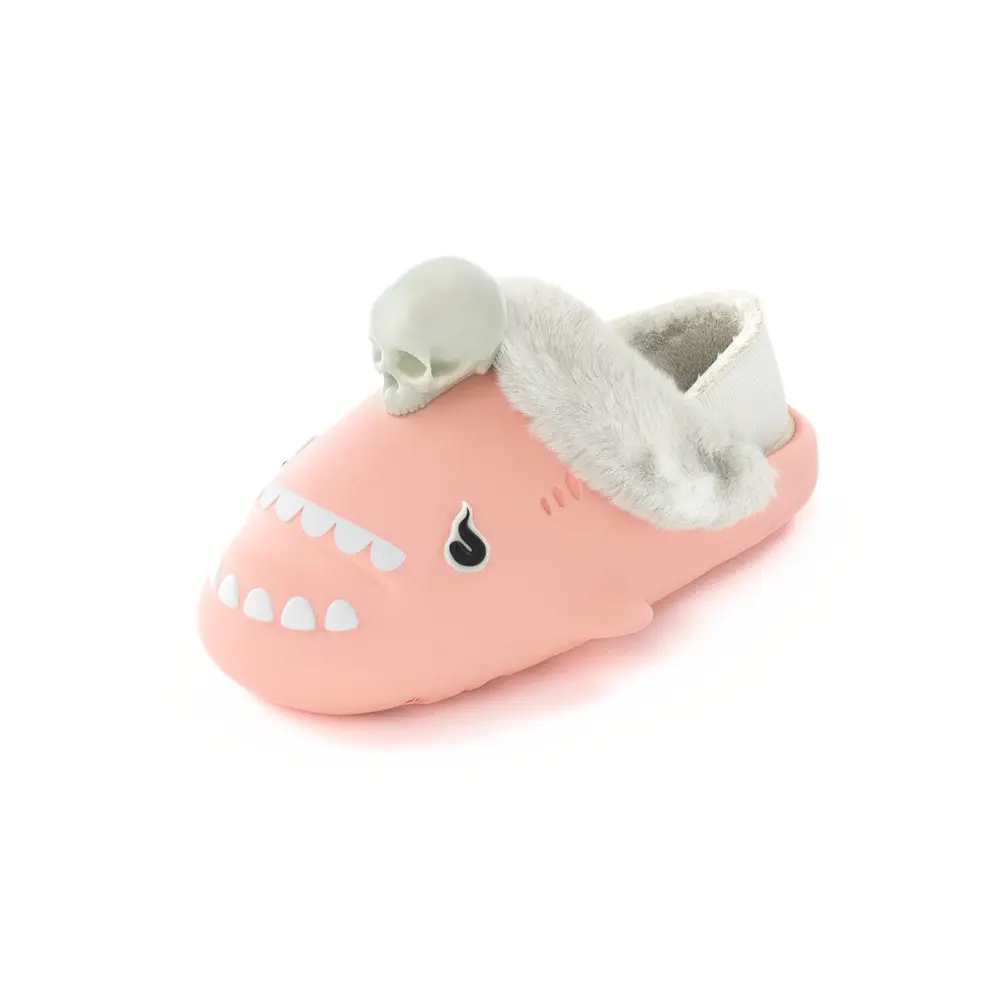 

HelloSlippers Акула Зимние Акульи Кости Закрытые Тапочки На Каблуке Унисекс Розовые, цвет Pink