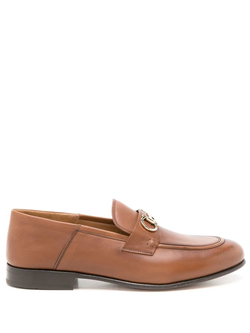 Лоферы с пряжкой Gancini Ferragamo, коричневый