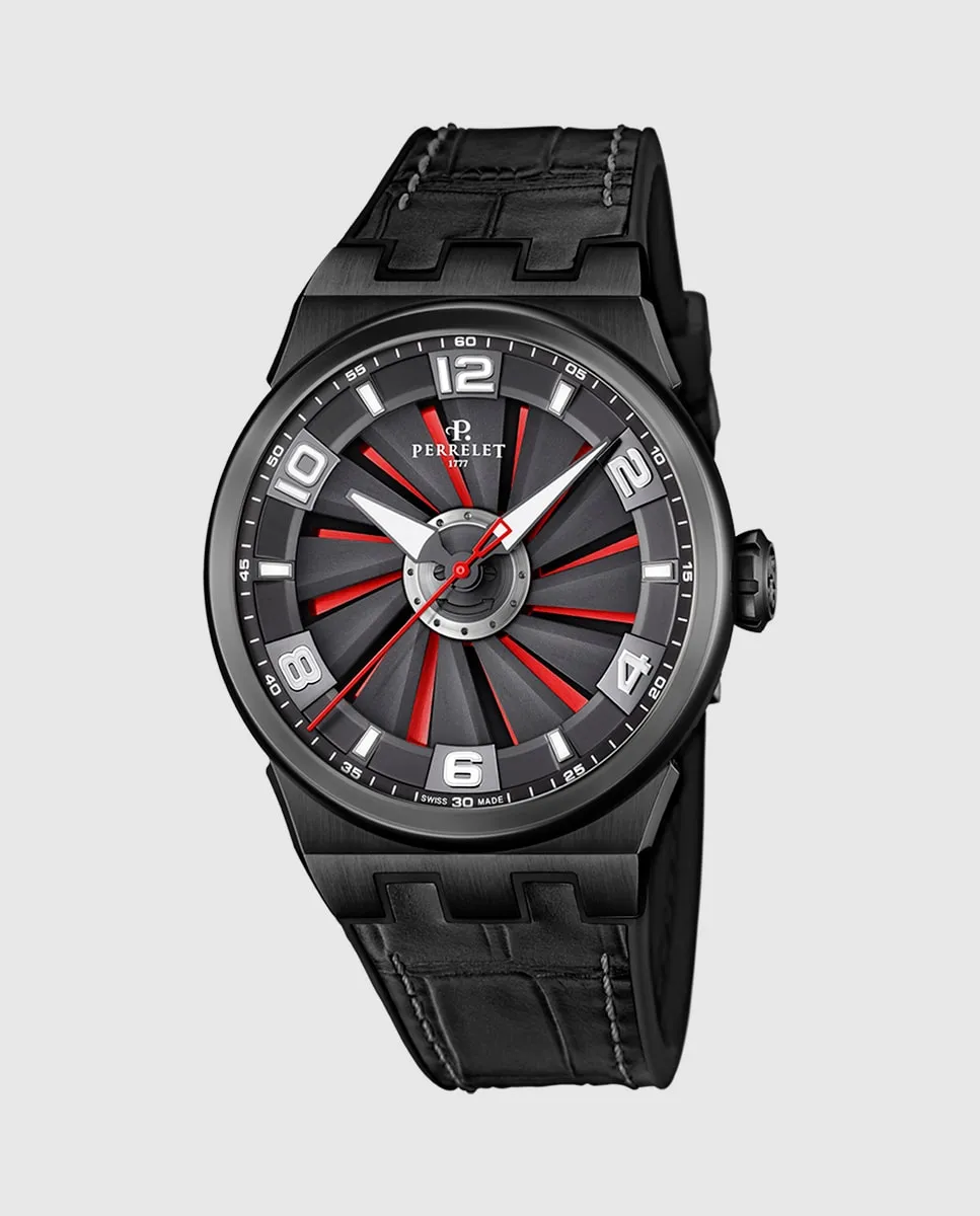 

A4063/A Turbine Evo Черные резиновые мужские часы Perrelet, черный