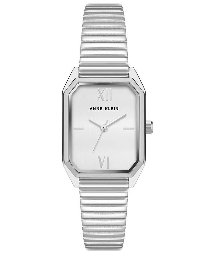 

Женские квадратные серебристые часы из нержавеющей стали, 35 мм Anne Klein