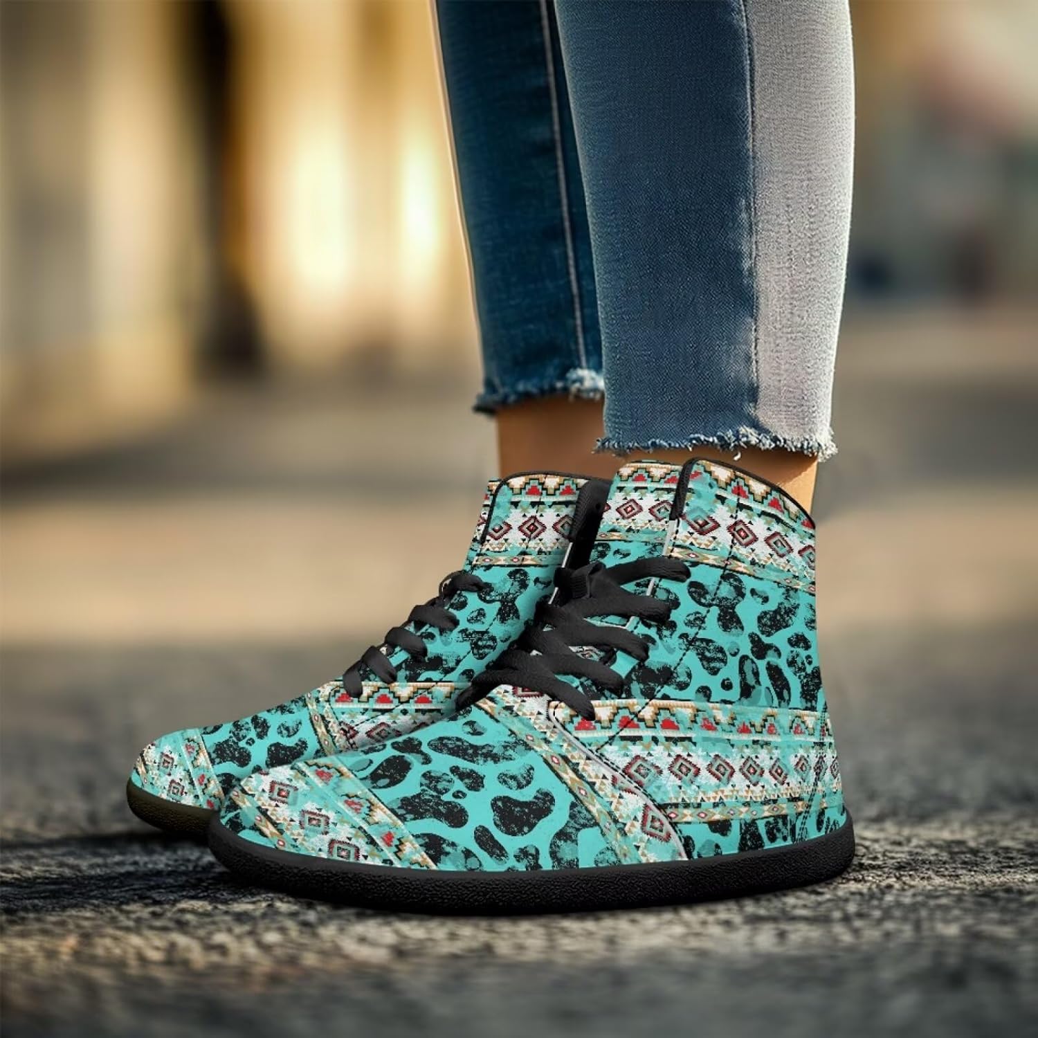 Кроссовки Binienty High Top Barefoot для женщин и мужчин, модные с нулевым перепадом, водонепроницаемые походные ботинки из ПУ-кожи, зеленый — фото 3