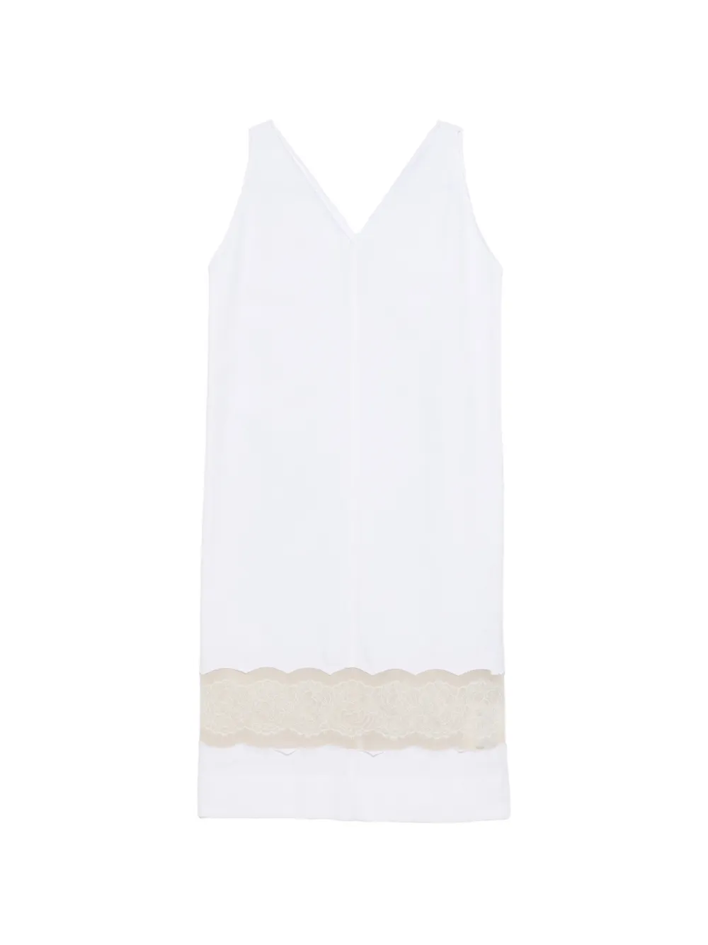 

Кружевное миди-платье с V-образным вырезом Carven, белый