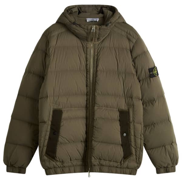 

Бесшовная куртка-пуховик из нейлона туннельного типа Stone Island, цвет military green, Зеленый, Бесшовная куртка-пуховик из нейлона туннельного типа Stone Island, цвет military green