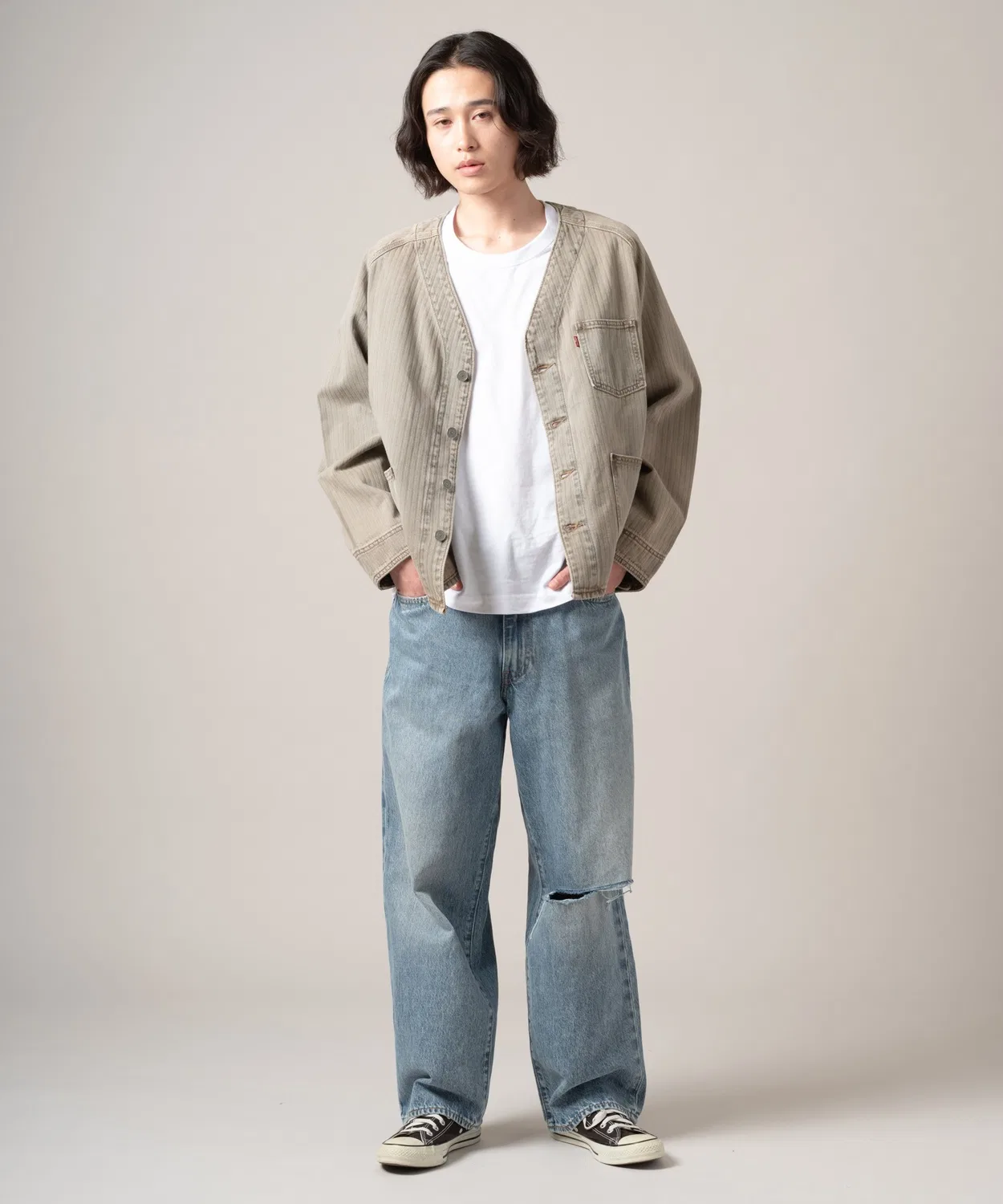 Кардиган Union Engineer Levi's из хлопка серый — фото 4
