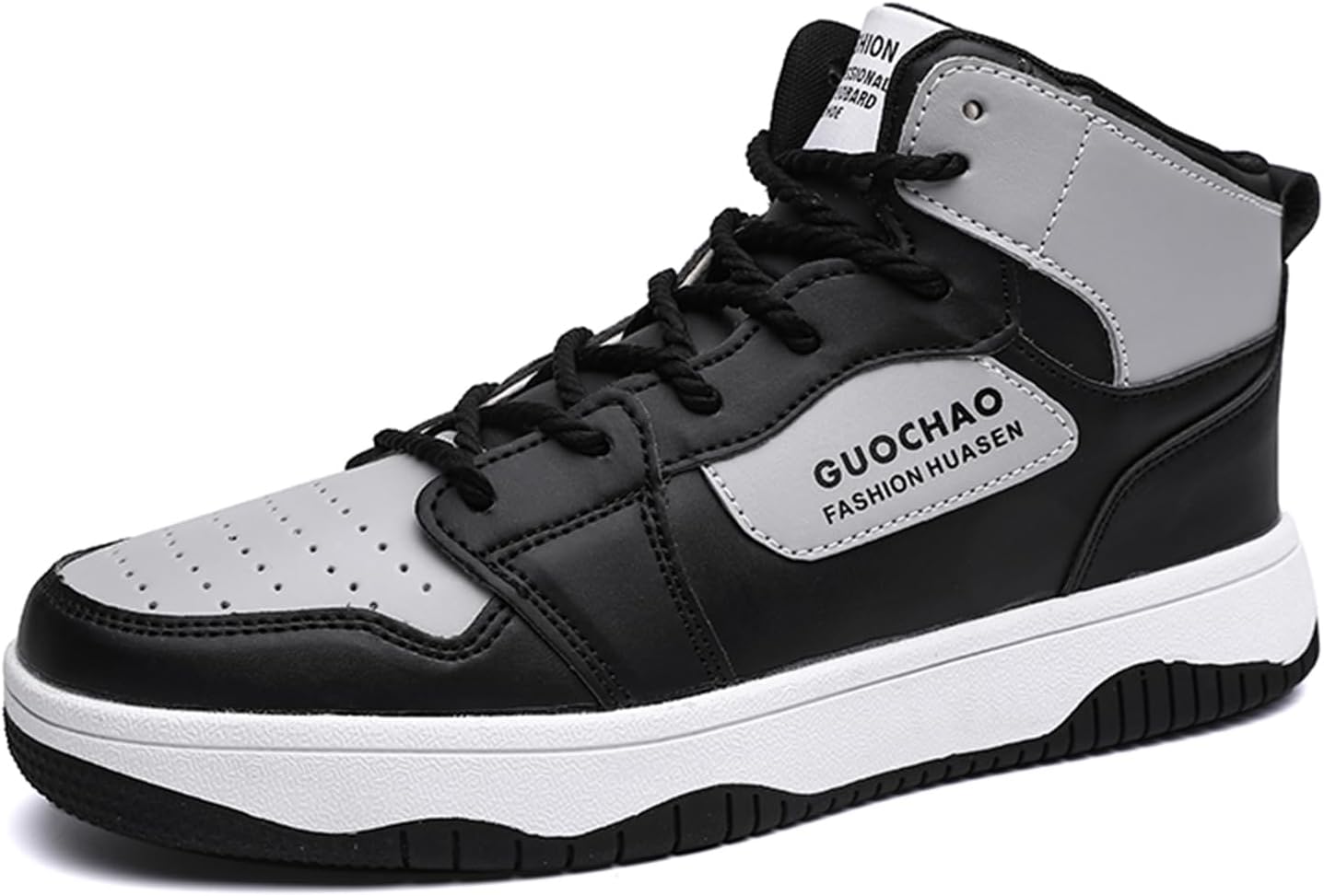 

Мужские модные кроссовки SPWAGYM, высокие скейт-обувь, стильные кроссовки для мужчин, повседневная обувь для ходьбы, черный/серый