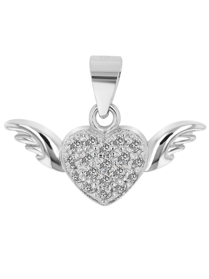 

Adeliás Женский кулон в форме сердца из серебра 925 пробы с кубическим цирконием в серебряной оправе