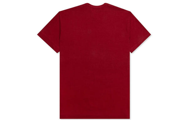 Футболка two hearts logo 'burgundy' Comme Des Garcons Play, красный — фото 2