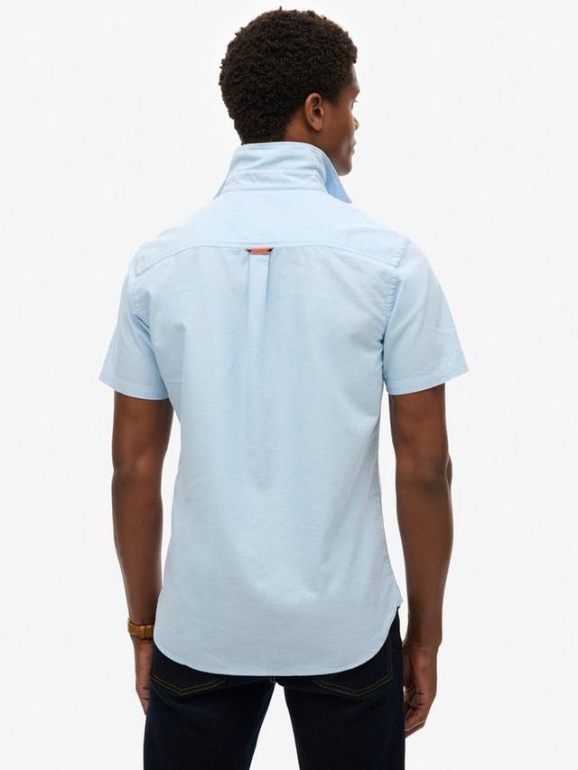 Оксфордская рубашка с коротким рукавом Superdry, Classic Blue — фото 2