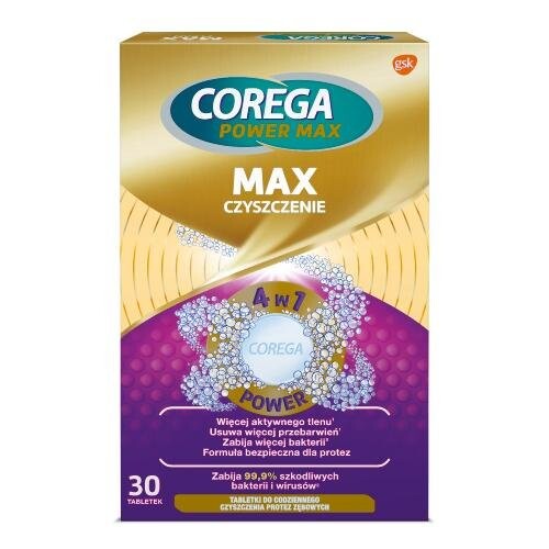 

Таблетки Max Cleaning для чистки зубных протезов 30 шт., Corega