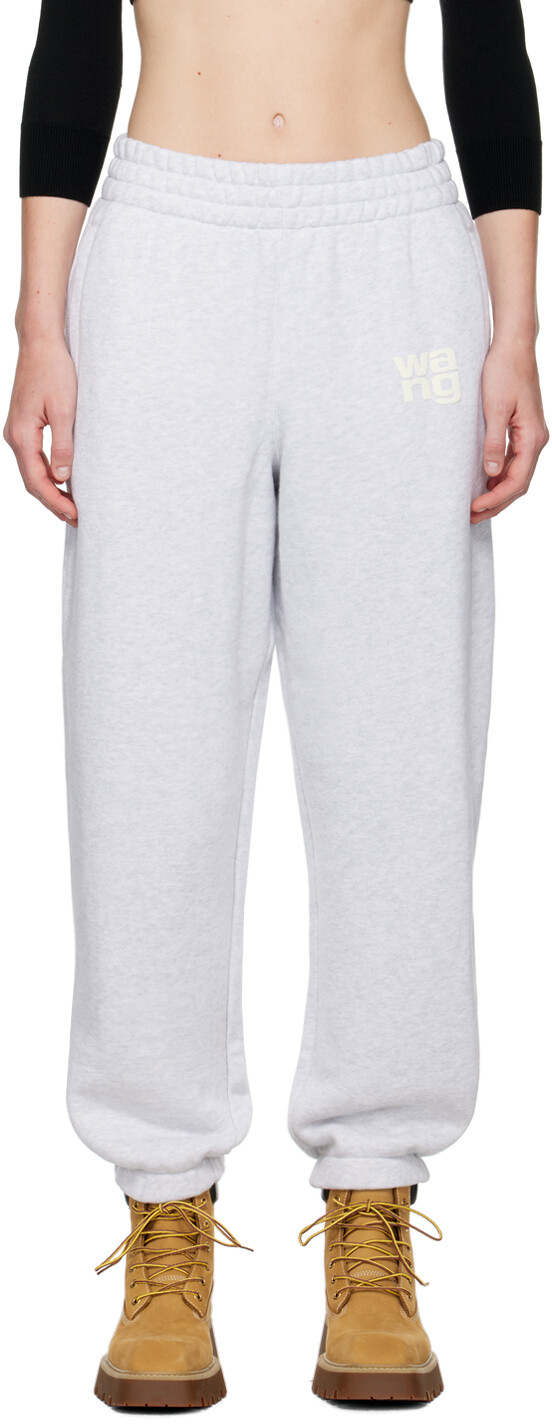 

Серые спортивные штаны с логотипом Puff alexanderwang.t, Light heather grey