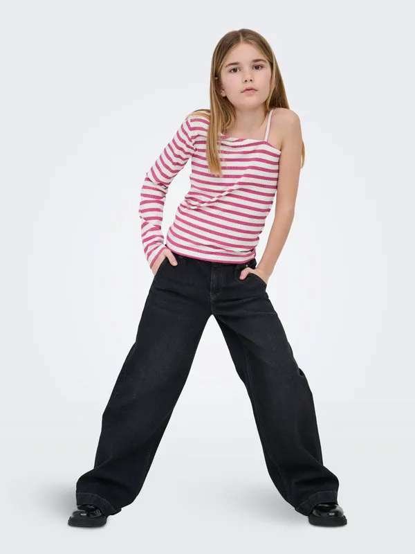 Расклешенные джинсы mit weitem bein kognew mittlere taille Only Girls, Dark Grey Denim
