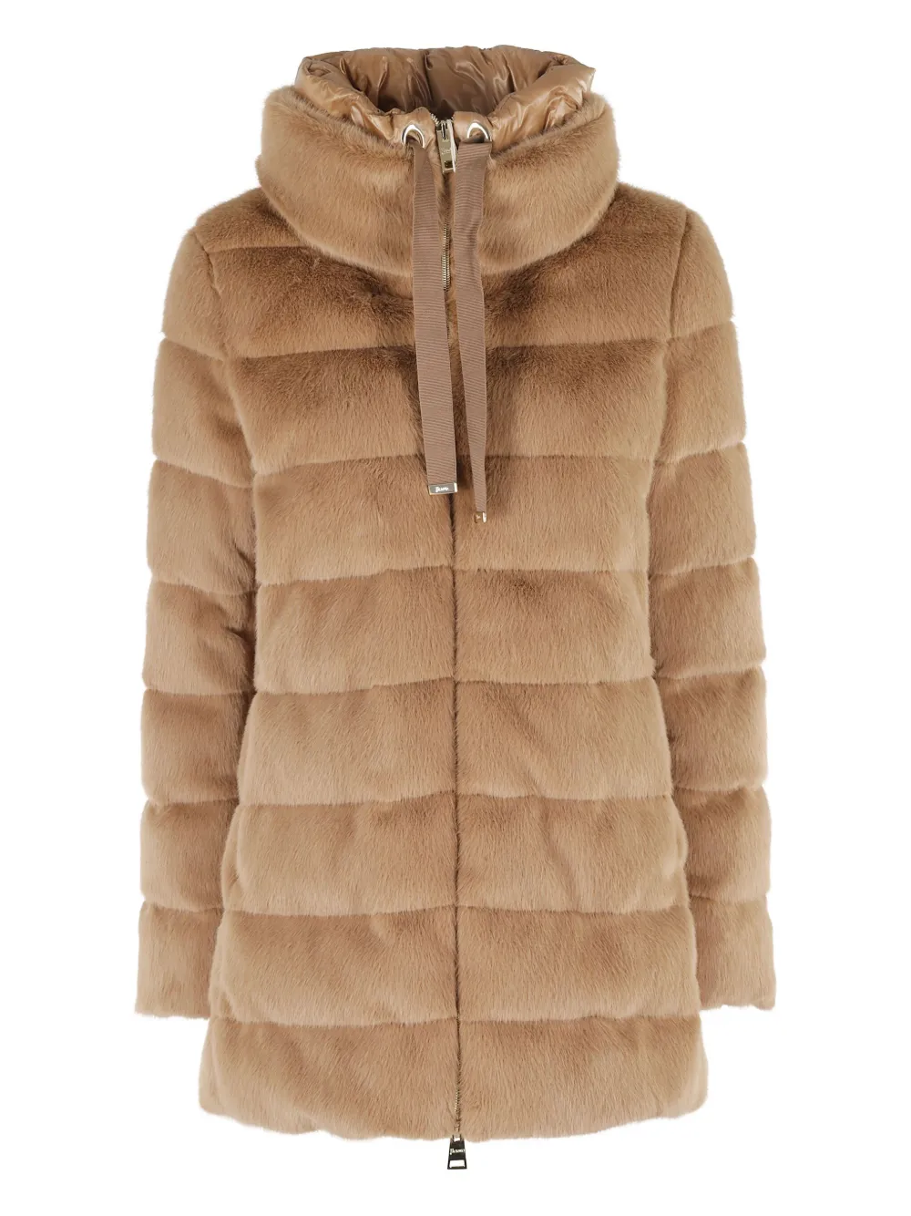 

Стеганая куртка с высоким воротником Herno, коричневый