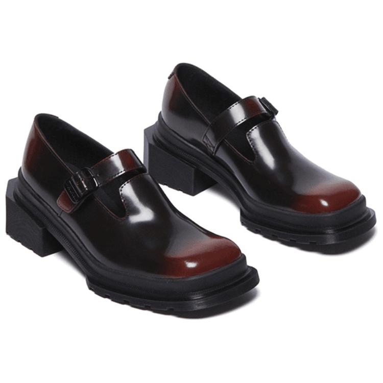 Доктор Мартенс Maybole Квадратный Носок Мэри Джейн Женские Dr.Martens, Черный Красный — фото 3