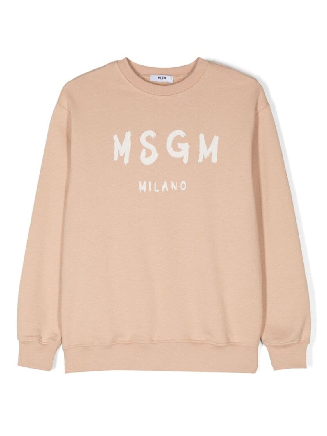 

MSGM Kids хлопковая толстовка с логотипом, нейтральный цвет