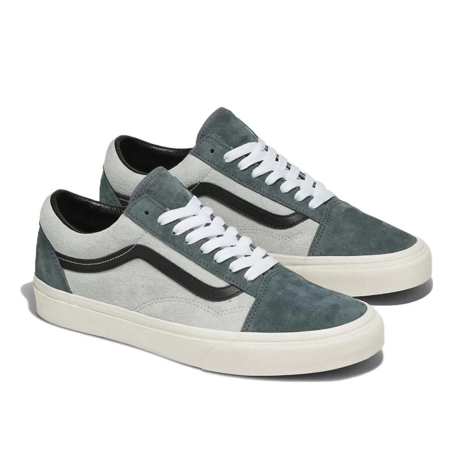 Мужские кроссовки Vans Old Skool Pig VN000CP5G0Z, серые замшевые, на платформе, HTAT171