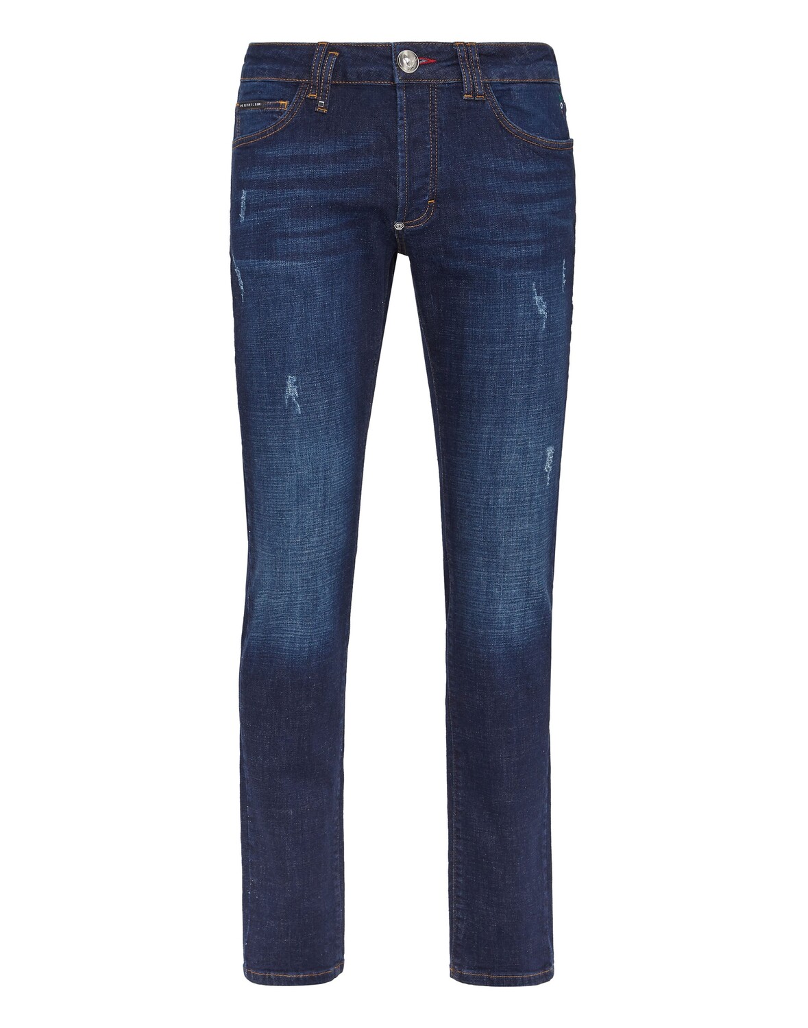 

Джинсовые брюки супер прямого кроя базовые Philipp Plein, цвет Pure Blue