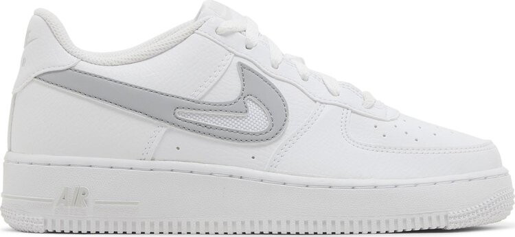 

Кроссовки Air Force 1 GS 'Cut Out Swoosh - White Photon Dust', белый