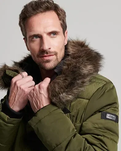 Парка текстурная Superdry, хаки — фото 3