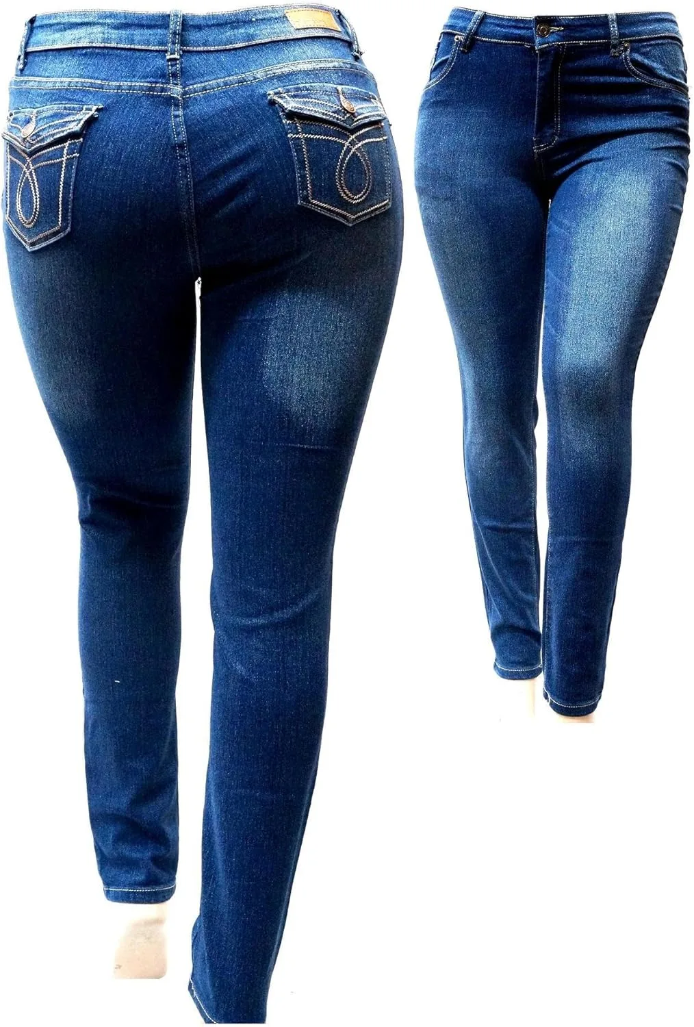 

LA CHULA джинсы темно-синие stretch denim HI Waist женские plus size skinny leg