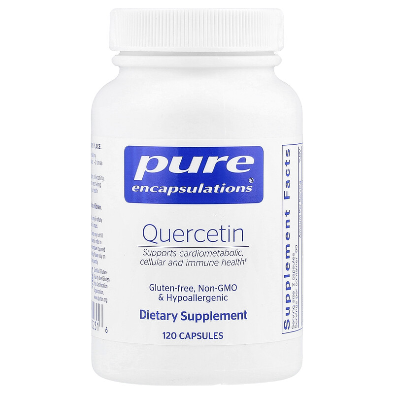 

Pure Encapsulations, Кверцетин, 500 мг, 120 капсул (250 мг на капсулу)