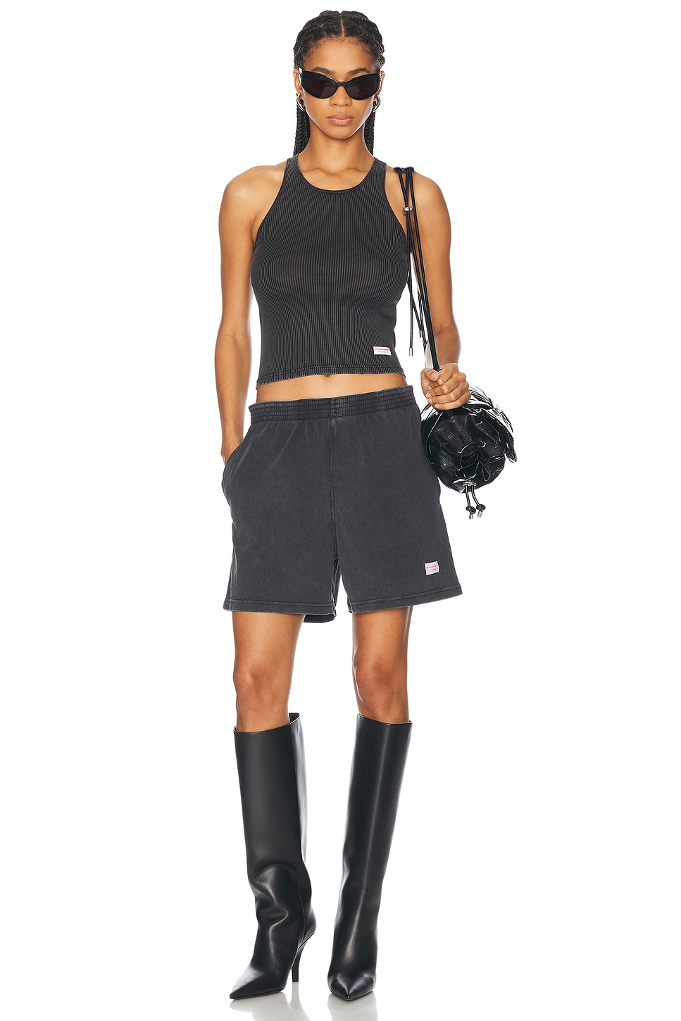 

Классическая майка-гонщик Alexander Wang, цвет Washed Black